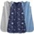 Unnivoll Baby Sleep Sack 0-6 Months 3 Pack 100% Cotton Lightweight 0.5 TOG Wearable Blanket Baby Sleep Bag with 2-Way Zipper for Newborn Infant Blue