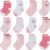 JAKIDAR Baby Non-Slip Socks, 12 Pairs Toddler Grips Socks for Boys Girls, Anti-Slip Walking Safety Indoor Play Socks for Gift