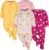 Onesies Brand Baby Girls’ 4-pack Sleep ‘N Play Footies Multi Pack